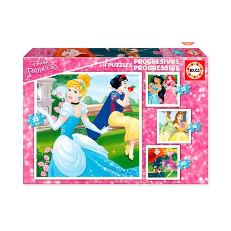 PUZZLES PROGRESIVOS PRINCESAS DISNEY 12-16-20-25