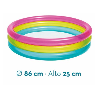 Piscina Bebe Arco Iris D86x25 Cm / Edad 1-3