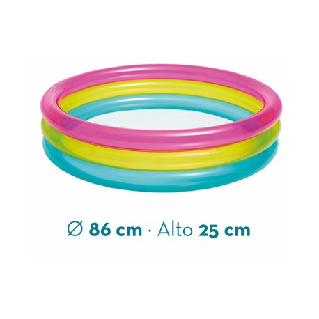 Piscina Bebe Arco Iris D86x25 Cm / Edad 1-3