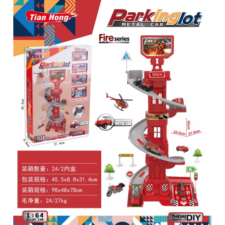 ESTACIÓN BOMBEROS CON VEHÍCULOS