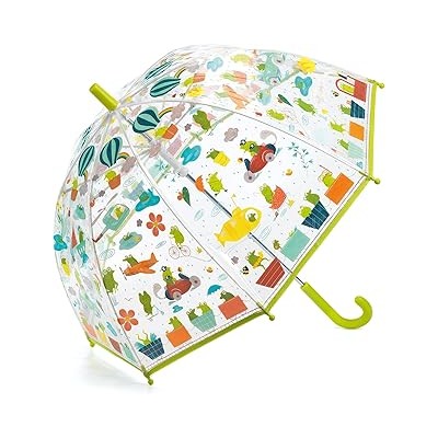 Paraguas mediano transparente Ranitas