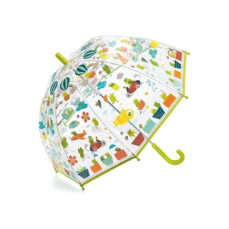 Paraguas mediano transparente Ranitas