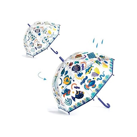 Paraguas transparente mágico Peces