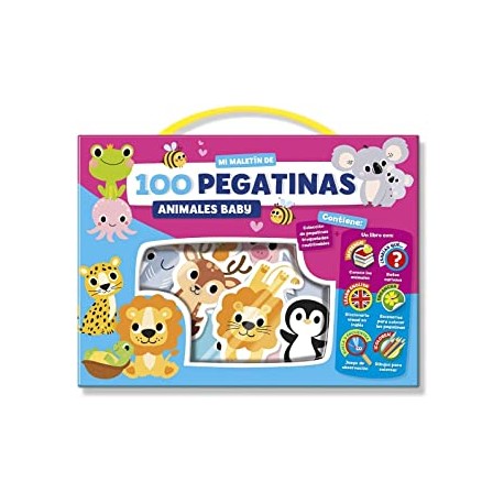 MALETIN 100 PEGATINAS - ANIMALES BABY