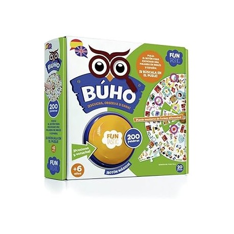 Búho - Puzle Botón - 200 Palabras