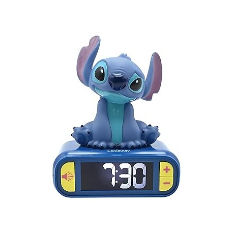 Despertador Digital con Luz de Noche 3d Stitch
