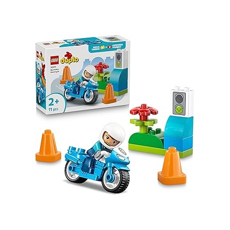 Moto de Policía Azul