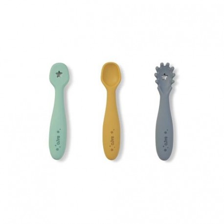 Set cubiertos de aprendizaje azul