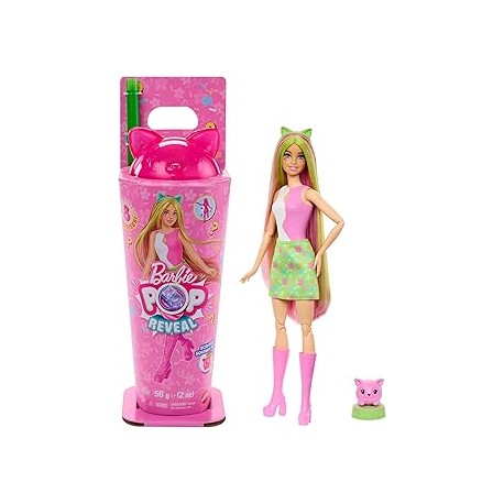 BARBIE POP REVEAL FIESTA DE ANIMALES GATITO JCN88 MATTEL