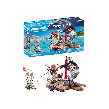 Bote pirata con tesoro