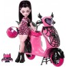 MUÑECA MONSTER HIGH DRACULAURA Y SU SCOOTER JDR61 MATTEL