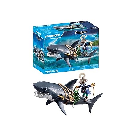 Tiburón gigante con pirata